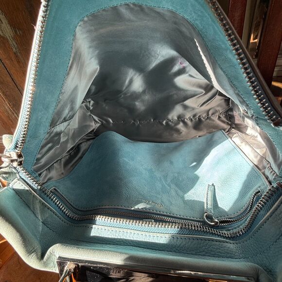 3.1 Phillip Lim Suede Messenger Bag Light Blue Crossbody - Picture 11 of 15